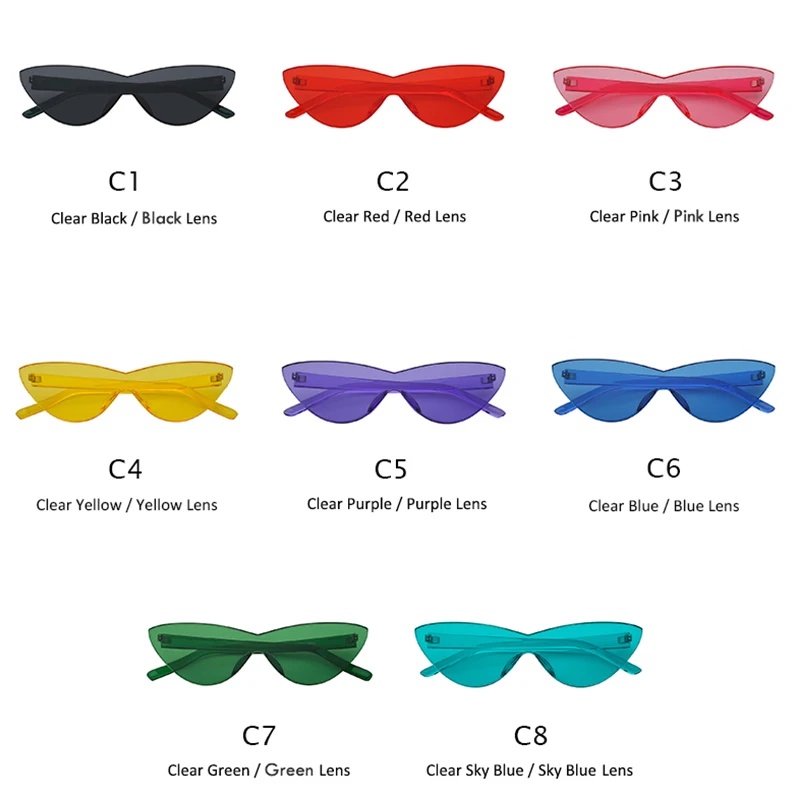 MAX 2018 New Fashion Women Flat Sunglasses Luxury Brand Designer Cateye Sun glasses Eyewear Candy Color UV400 | Аксессуары для