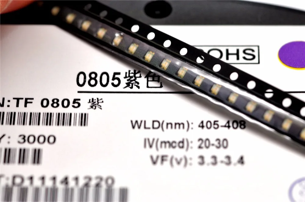 YongYeTai 0805 SMD светодиодный высокояркий Фиолетовый Бесплатная доставка|Балласты| |