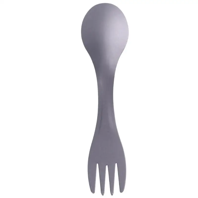 Pure Titanium Spork Spoon Fork Combo Cutlery Utensil Picnic Gadget Combo Hiking Picnic Survival Outdoor Tableware Practical