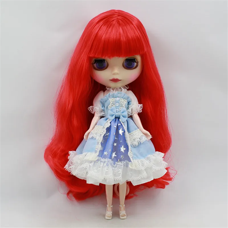 Одежда для кукол DBS Blyth icy 1/6 двухцветное платье со звездами юбка подходящий