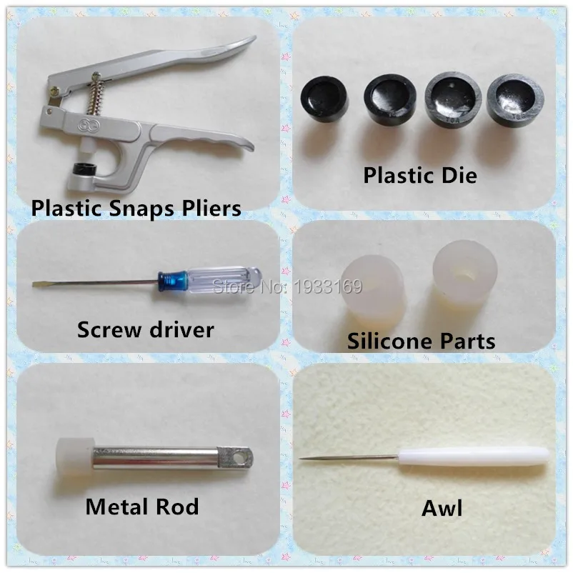 DHL 10pcs KAM Plastic Snaps Buttons Fasteners Pliers Hand Machine Tools Kits DK001 | Дом и сад