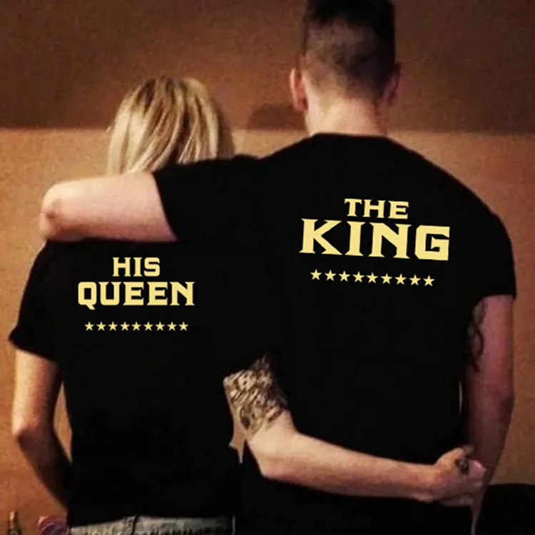 Женские летние рубашки с коротким рукавом желтая футболка логотипом King Queen