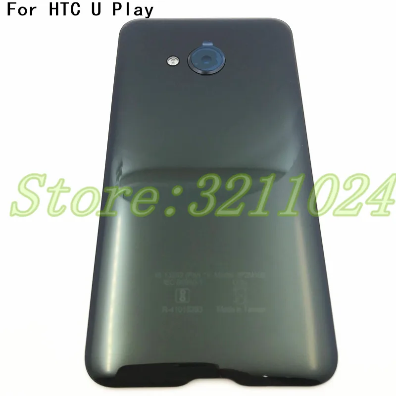 Материал стекло задняя крышка корпуса для htc U Play Задняя крышка батареи чехол с объективом камеры+ логотип