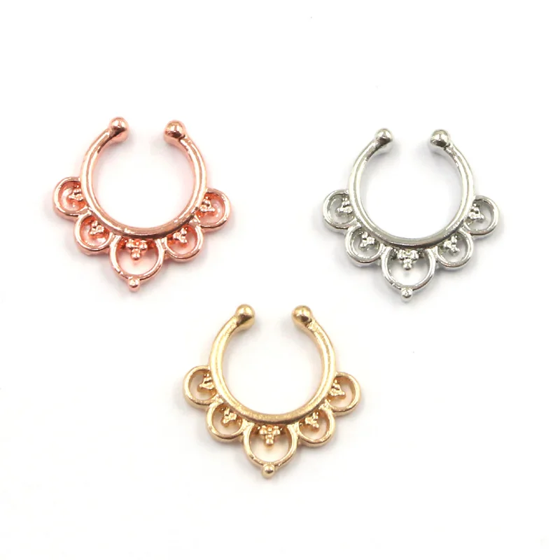 100 шт Смешанные поддельные перегородки тела кольца ювелирные изделия Сплав