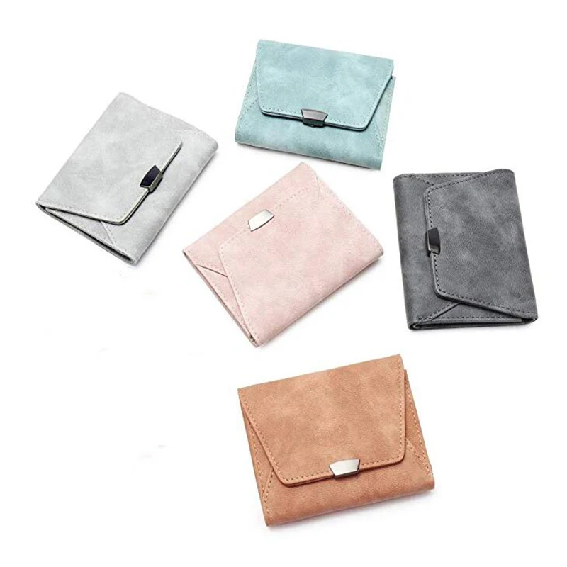 Purse Hasp Short Wallet Vintage Fashion Lady for Credit Cards Carteira Feminina Women Leather Folding Coin | Багаж и сумки
