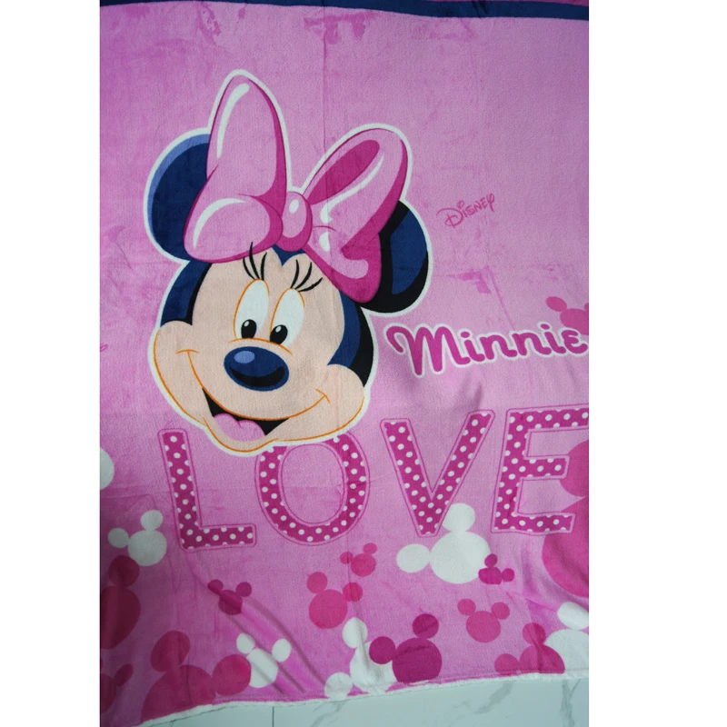Disney мультфильм Розовый Минни Маус Печатных Фланелевое постельное одеяло
