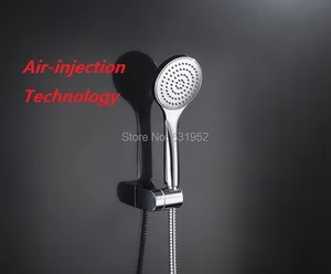 Ручная Лейка для душа, универсальные компоненты, АБС-пластик, хромированная отделка, экономия воды, технология впрыска воздуха