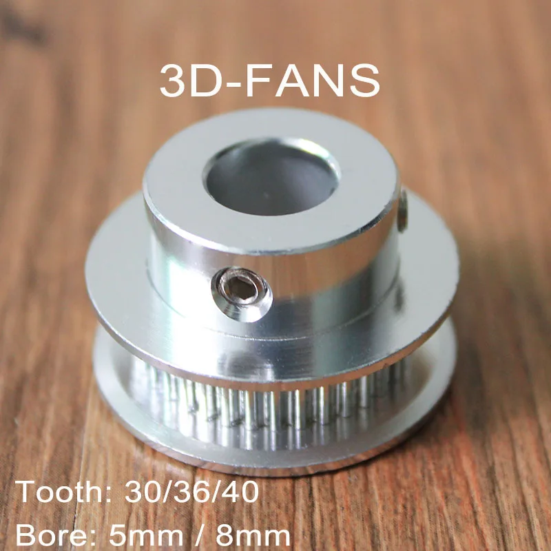 Детали для 3D принтера GT2 5 шт./лот зубчатый шкив 30/36/40 зубьев алюминиевый корпус с