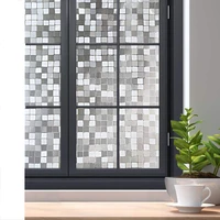tinted 3d no glue static privacy window film decorative glass mosaic film self adhesive opaqueheat transfer glass stickers