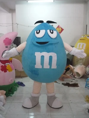 Эва материал красный желтый шоколад M бобы талисман костюм конфеты мультфильм