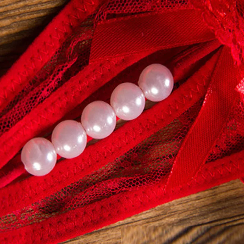 Женское эротическое белье нижнее с бусинами Эротическое бантиком 2019 |