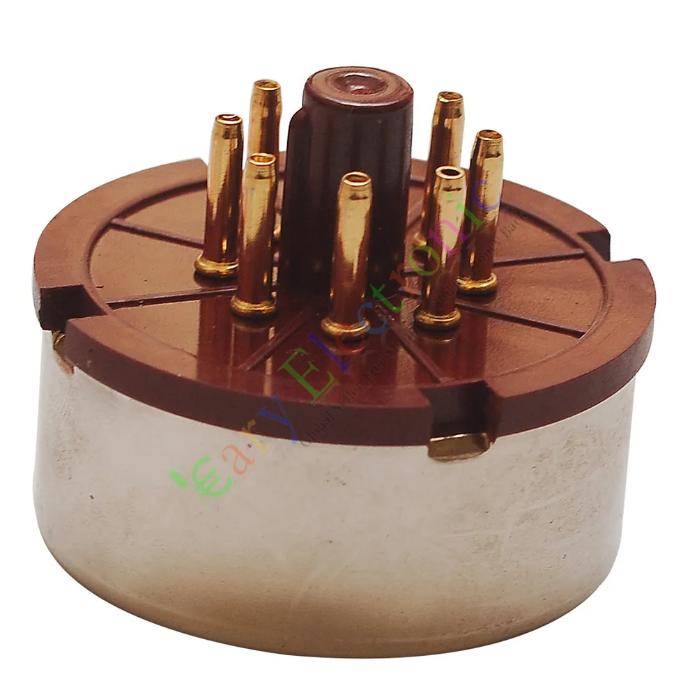 Оптом и в розницу 50 шт 8Pin красное золото бакелит гнезда вакуумных трубок база для