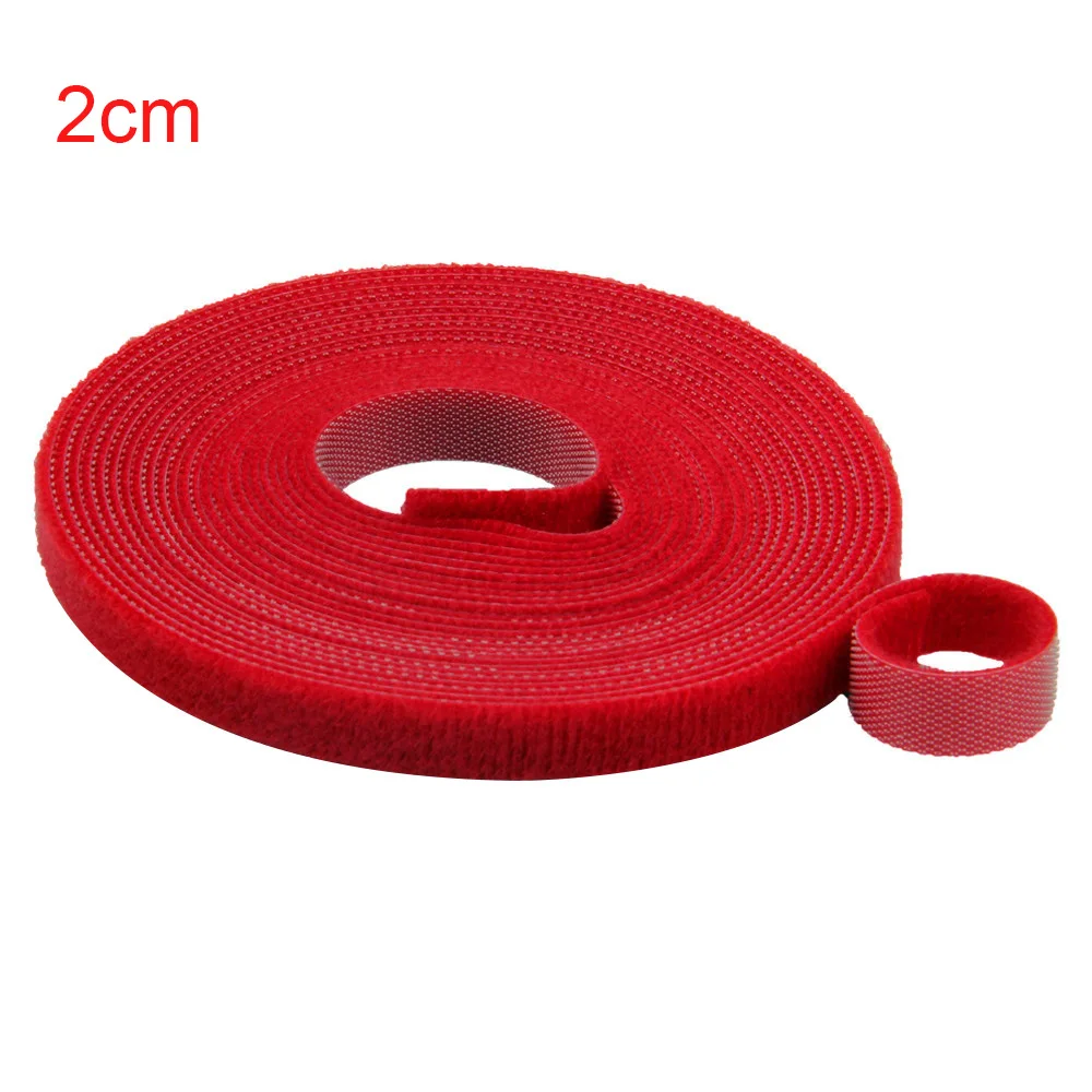 2cm red 5 метров крепкие короткие крючки и петли клейкая лента впритык самоклеющиеся Кабельные стяжки застежка волшебная лента Швейные аксессуары - Цвет: 2cm red