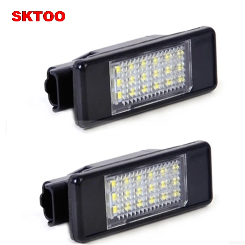 2pcs 18 SMD car led license plate light lamp For Peugeot 106 1007 207 307 308 3008 406 407 508 607