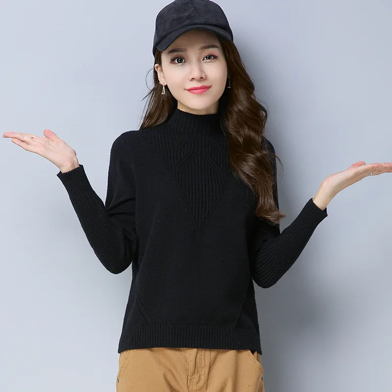 PURENEO new solid fashion thick o-neck pullovers sweater | Женская одежда