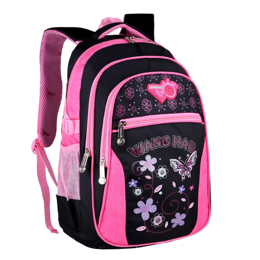Рюкзак для девочек, водонепроницаемый, с принтом в виде бабочек, 2 размера
