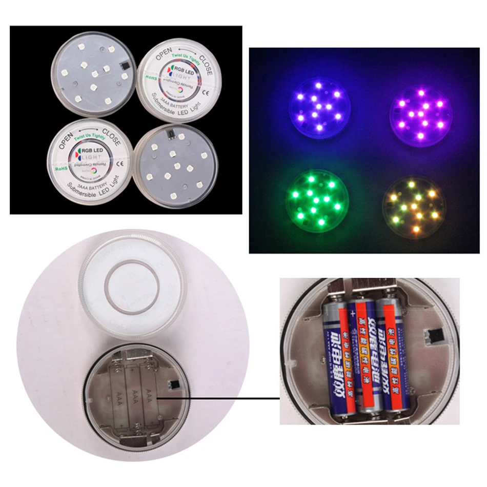 2 предмета светодиодные свечи Водонепроницаемый Tealight дистанционного Управление