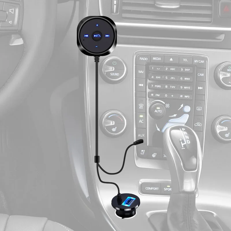 Новый Bluetooth AUX 3 5 мм 12 в автомобильный комплект с USB Автомобильное зарядное