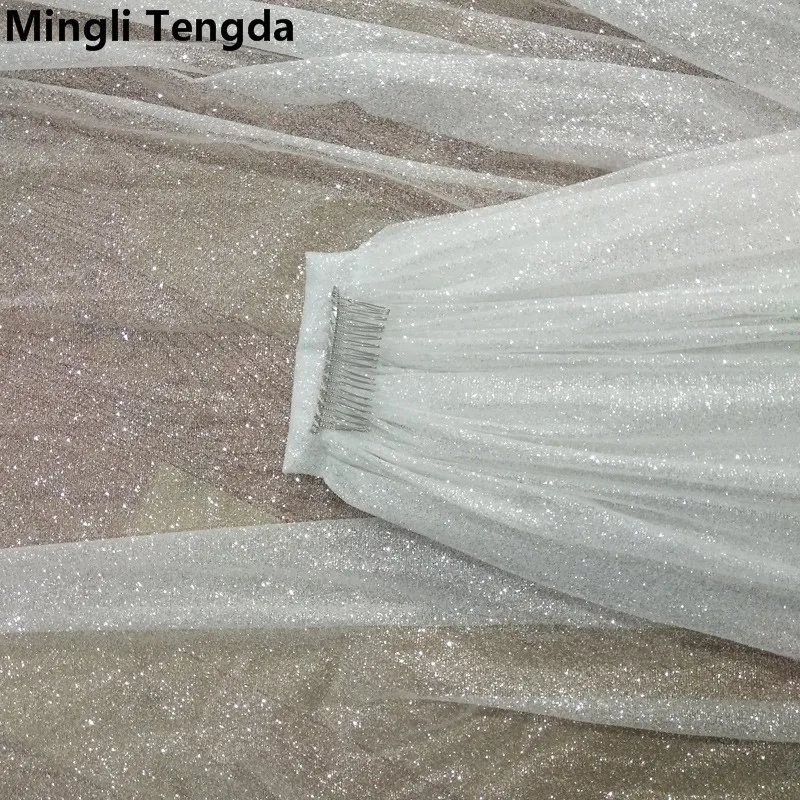 Вуаль mingli Tengda Vibrato блестящая вуаль для невесты длиной 3 5 м ширина венчания Новинка