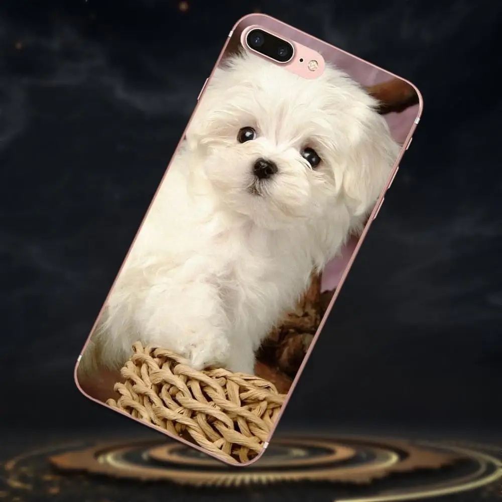 Мягкий чехол для Sony Xperia Z Z1 Z2 Z3 Z4 Z5 compact Mini M2 M4 M5 T3 E3 E5 XA XA1 XZ Premium I Love My Bichon Frise Dog