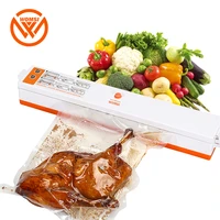 womsi 220v110v household food vacuum sealer packaging machine film sealer vacuum packer including 15pcs bags free