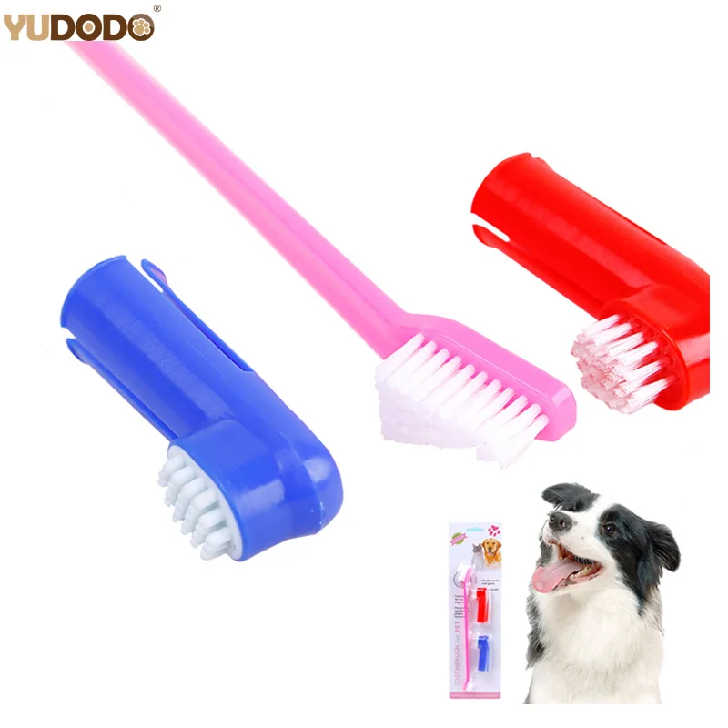

3 In 1 Plastic Brush Pet Dog Toothbrush Dog Cat Puppy Teeth Care Small Big Cleaning Brush Pets Grooming Tools Supplies