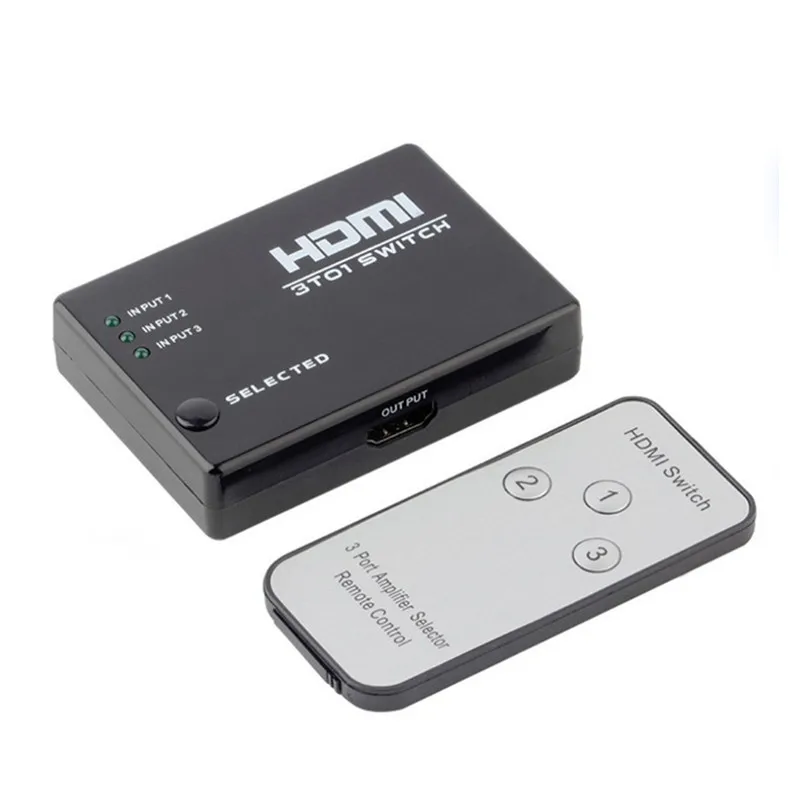 3 порта 1080P HDMI видеоразветвитель HDMI коммутатор, переключатель ИК-пульт дистанционного управления для HDTV для PS3 DVD