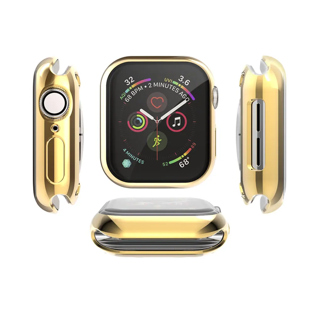 Защитный чехол для Apple Watch, 44 мм, 40 мм, мягкий ТПУ, ультра тонкий HD Прозрачный чехол для iWatch Series 4 Series 5, чехол