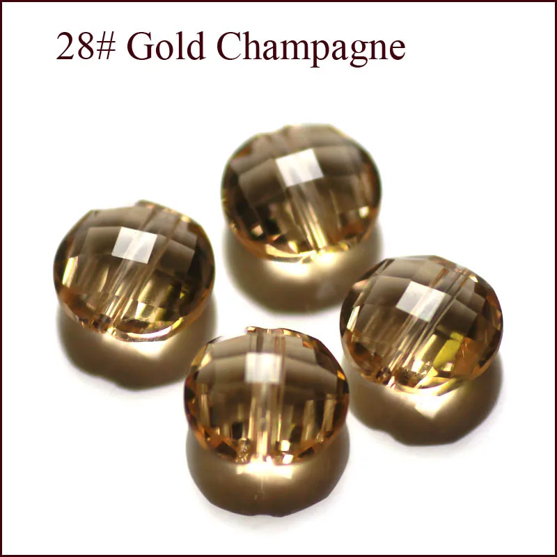 gold champagne StreBelle Размер 6 мм 8 мм 10 мм выбор Топ AAA круглое Хрустальное стекло бусины для DIY ювелирных изделий - Цвет: gold champagne