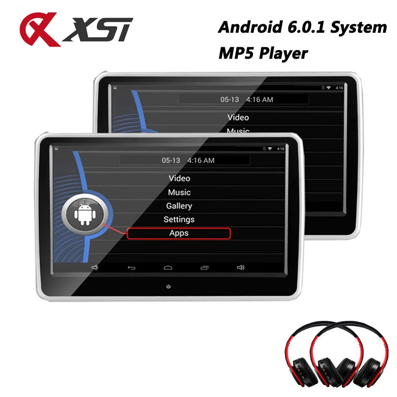 XST 10 1 дюймов Android 6 0 система подголовник автомобиля монитор с wifi ips сенсорный экран