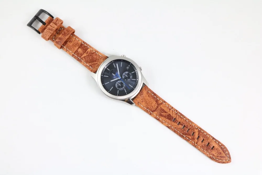 Хохлатый кожаный ремешок для samsung Galaxy watch 46 мм/gear S3 frontier/Классический 22 мм ремешок для часов correa браслет на запястье ремень amazfit