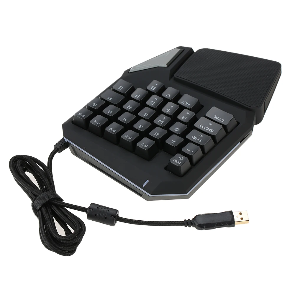Delux T9 Pro профессиональная Одноручная USB Проводная игровая клавиатура Keybiard Esport с 29