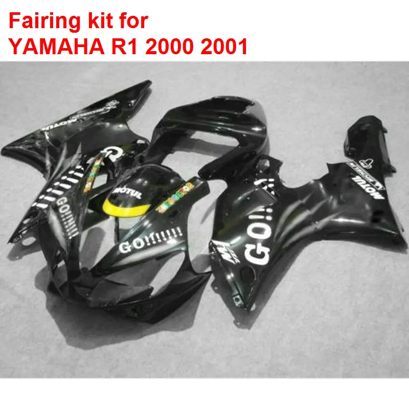 

Black ABS plastic fairings for YAMAHA R1 2000 2001 Injection mold fairing kit YZF R1 00 01 MM140