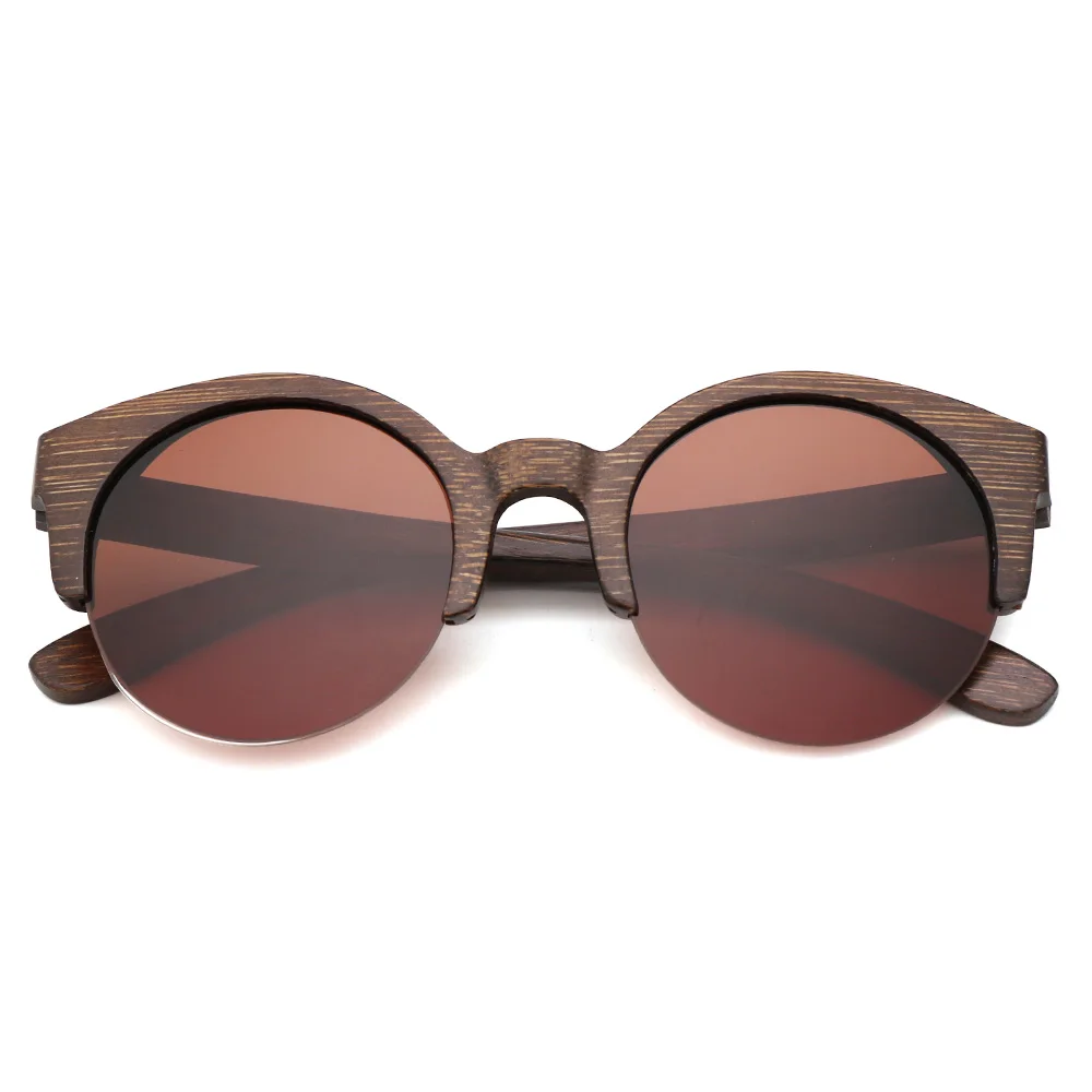 brown lens BerWer, коричневые бамбуковые солнцезащитные очки, мужские деревянные солнцезащитные очки, женские брендовые деревянные очки Oculos de sol masculino - Цвет линз: brown lens