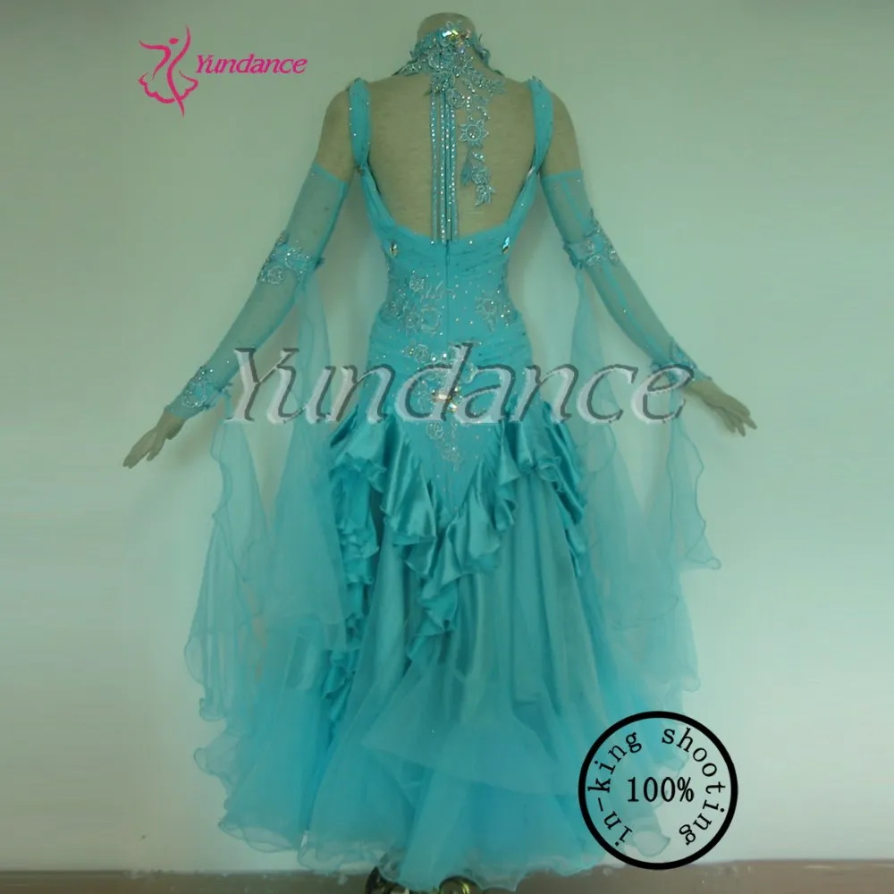 

dancing queen ballroom competition dress blue B-1105