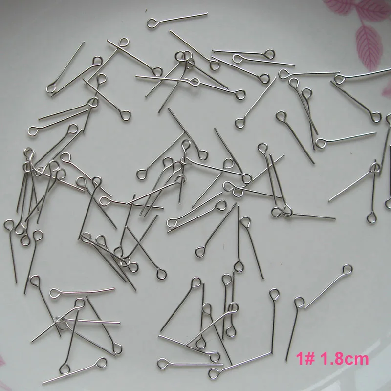 200 шт. различные размеры Серебряная отделка простые металлические шпильки для