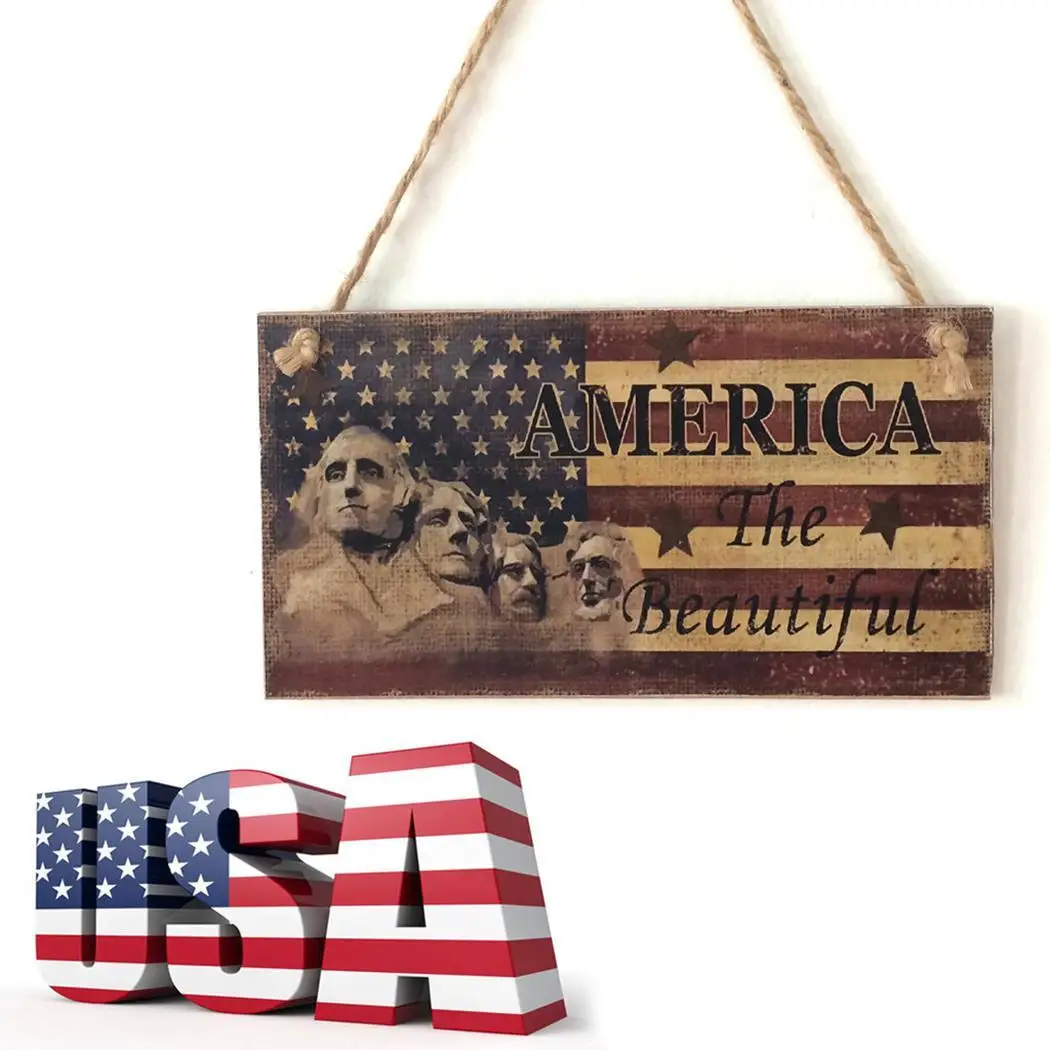 Американский 4-й июля День Независимости квадратный висящий Бог благословит