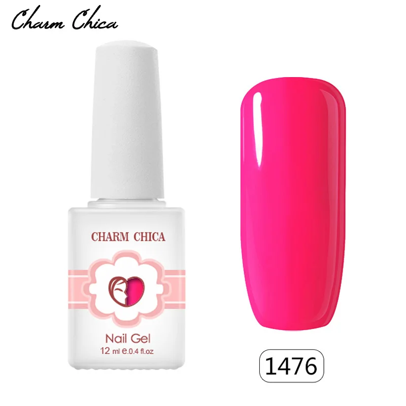 Шарм Чика Алые гель Лаки для ногтей Флуоресцентные УФ-Цвет пальто нужно
