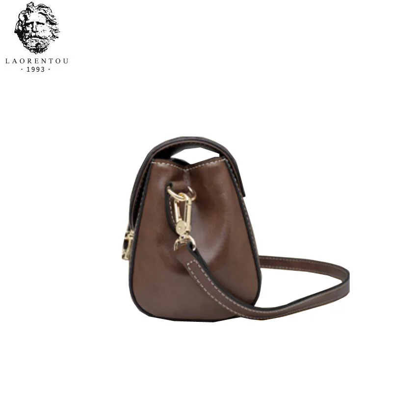 Женская кожаная сумка мессенджер LAORENTOU роскошная в стиле ретро лето 2019|Сумки с