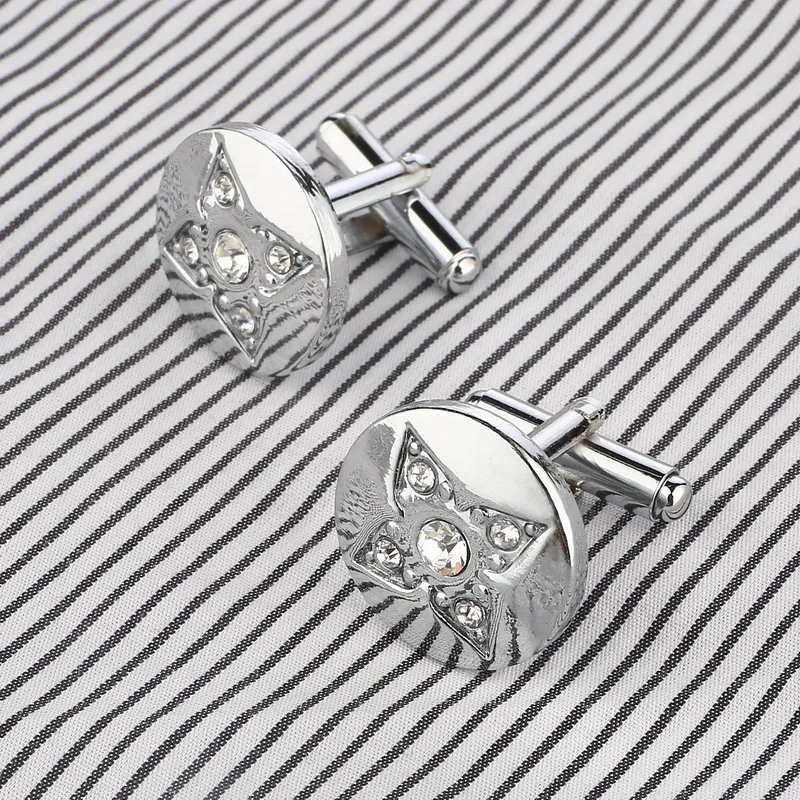 Блестящие синтетические запонки стразы украшения Лидер продаж модные в деловом