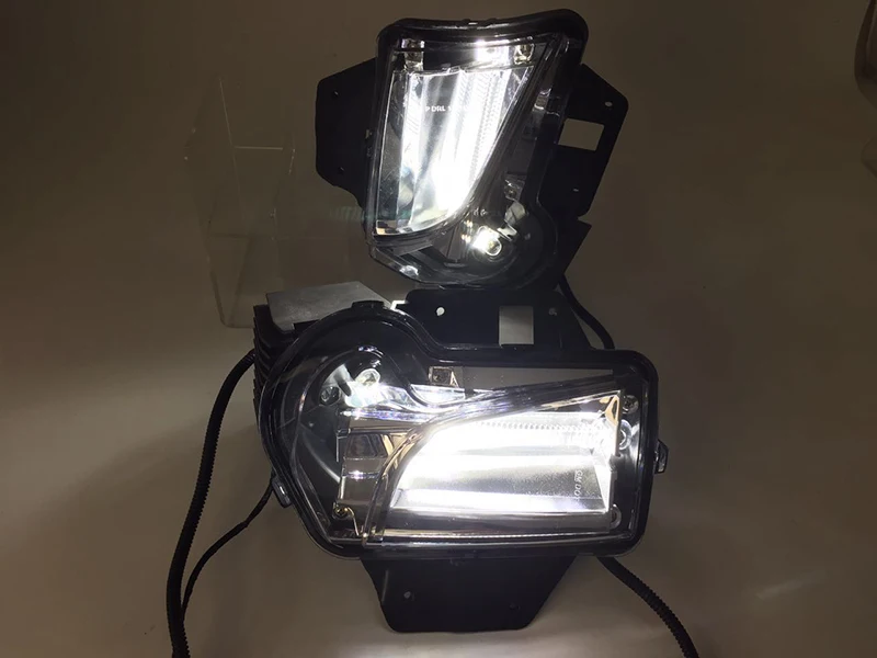 Автомобильная проблесковая 1 комплект светодиодный DRL Противотуманные фары