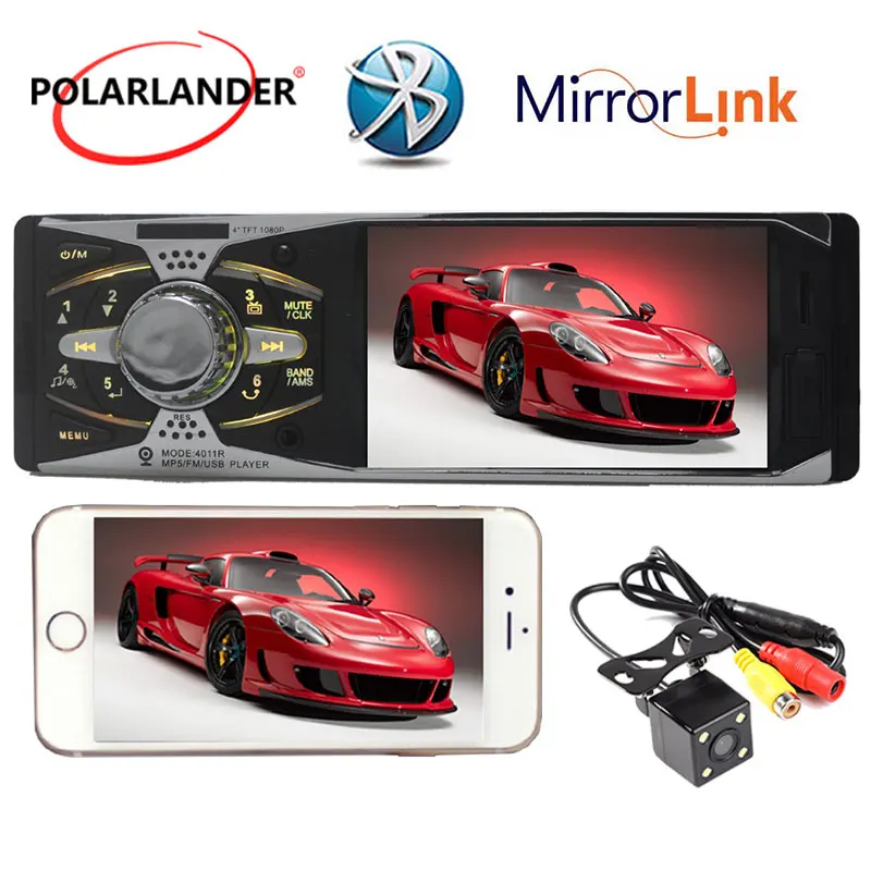 1 Din автомобильное радио в тире Авто Радио 12V Bluetooth Стерео Авторадио AUX IN MP3 FM/US