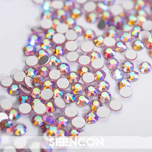 Японский Блестящий светло розовый цвет AB 100 шт. высшего качества Стразы для
