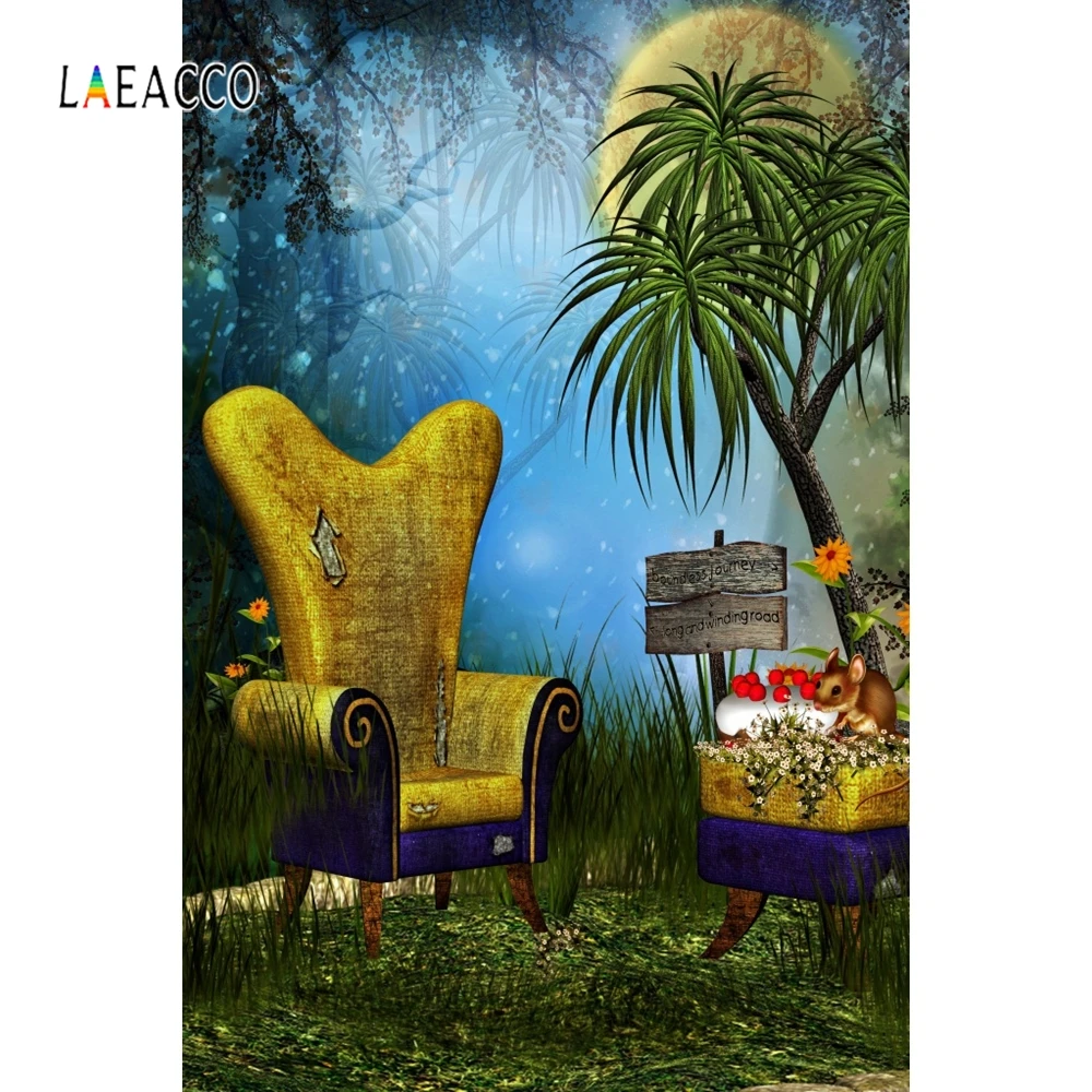 Laeacco Dreamy Jungle Rest Region Mark стул ПОРТРЕТНАЯ ФОТОГРАФИЯ фон Индивидуальные
