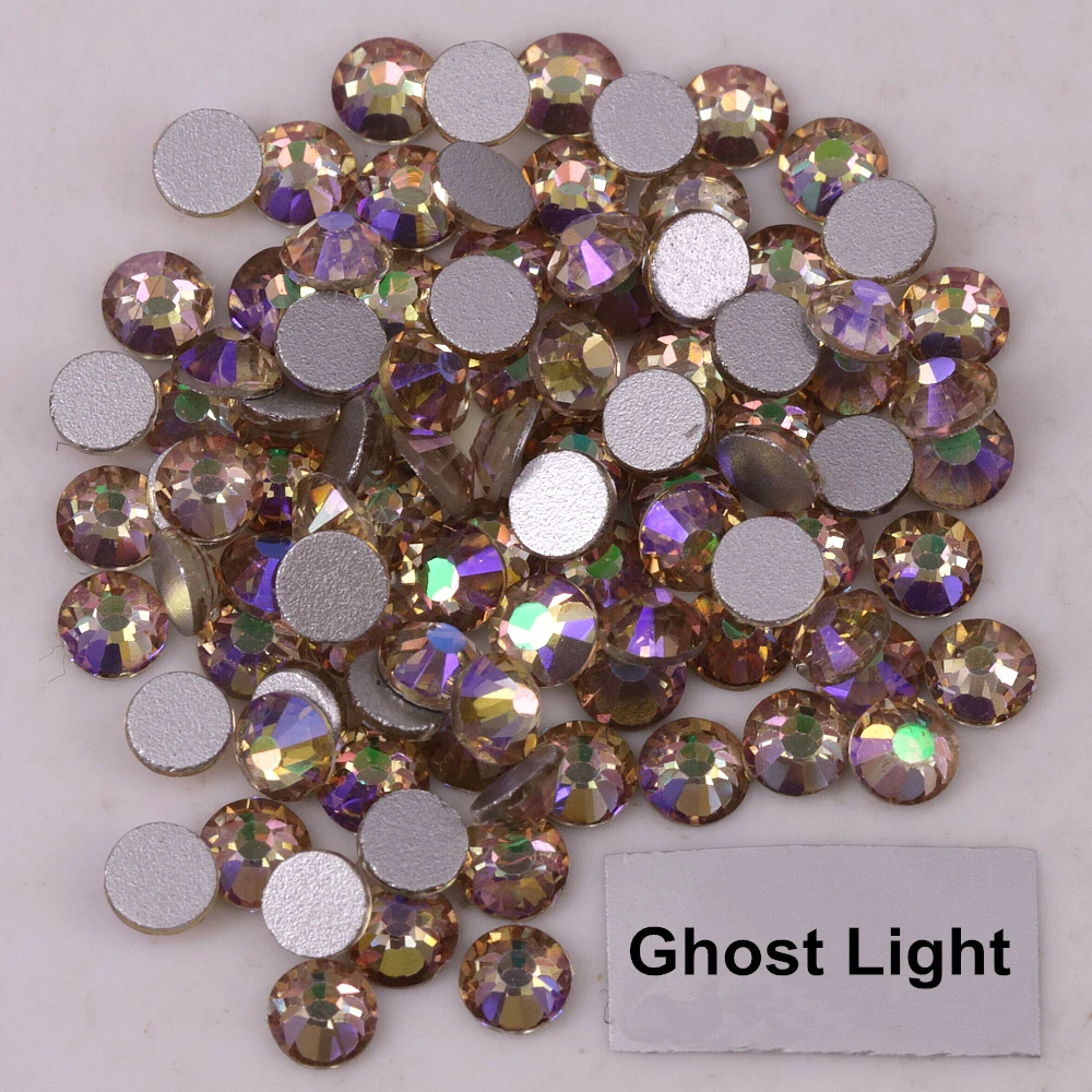 

High Quality ss3-30 Ghost Light Glue On Flat Back Crystals / Non Hotfix Rhinestones
