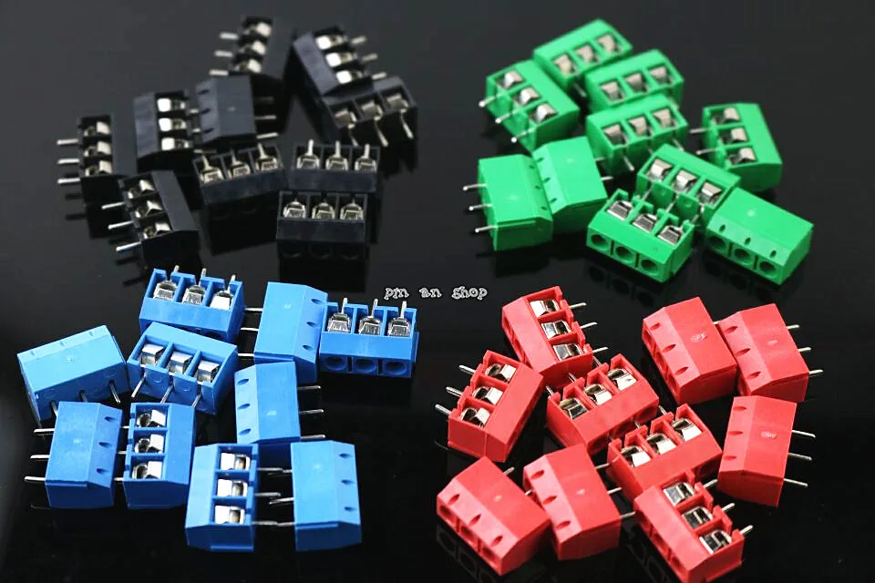 10 шт. KF301 5.0 3P шаг 5 0 мм прямые булавки PCB 2 контактный 3 Винтовые клеммы разъема|screw