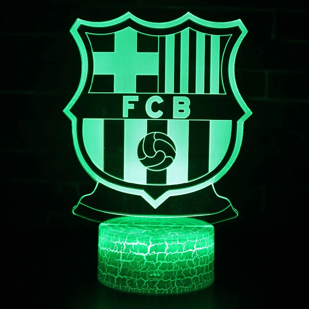 FCB-клубов Sport 3D светодиодный светильник 7 цветов сенсорный выключатель базы
