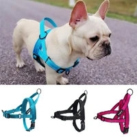 easy walking dog harness soft padded reflective adjustable pet harness no pull dog harness with handle and two leash attachments