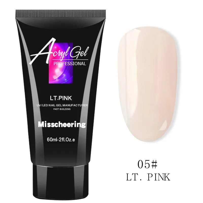 05lt.pink60ml 30 набор пластиковых бутылок для шампуней/кремов удлиняет УФ-гель для ногтей строитель светодиодный полигель для ногтей Гель-лак желе акриловый строитель УФ-гель для ногтей поли-гель - Цвет: 05lt.pink60ml