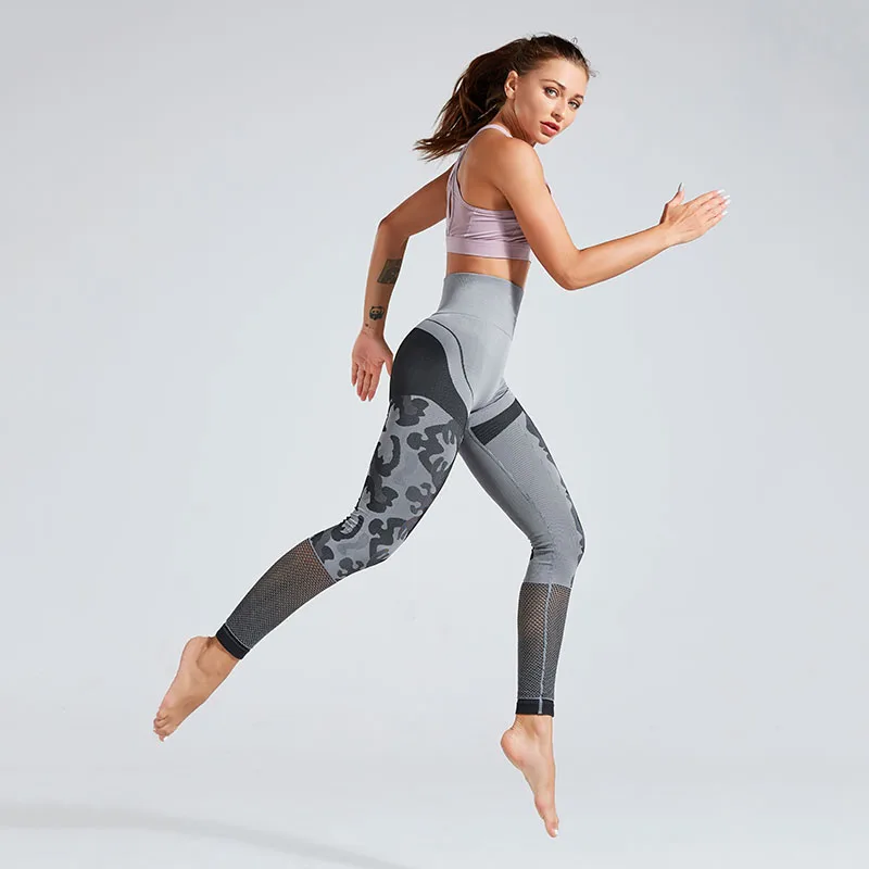 

Nessaj Sexy Leggings Women Workout Seamless Leggins Mujer High Waist Camouflage Trousers Slim Knitted Leggings Femme Sport Pants